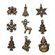 Noël style mixte pendentifs en alliage de style tibétain TIBEP-F040-02AB-1