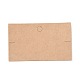 空白のクラフト紙のブレスレットのディスプレイ カード  長方形  バリーウッド  6x10x0.05cm  穴：8mm X-CDIS-G005-15-1