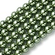 Fili di perle rotonde di perle di vetro tinto ecologico HY-A002-8mm-RB025-1