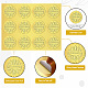 12 лист самоклеящихся наклеек с тиснением золотой фольги DIY-WH0451-014-3
