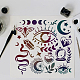 BENECREAT Witchcraft Theme Stencils 15.6x15.6cm The Devil's Eye Snake Moon Stainless Steel Stencil for Drawings and Woodburning DIY-WH0279-058-5