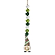 聖パトリックの日の木のノームのペンダントの装飾  木製ビーズジュートコード吊り下げ装飾付き  馬蹄  288mm  ペンダント：74x30x2.5mm HJEW-G023-01A-1