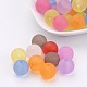 14mm Mixed Transparent Round Frosted Acrylic Ball Bead X-FACR-R021-14mm-M-1