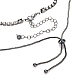 Collares colgantes de rhinestone de aleación y conjuntos de collares deslizantes ajustables NJEW-Z012-03B-3