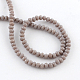 Faceted Solid Color Glass Rondelle Bead Strands GLAA-Q044-6mm-09-2