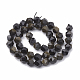 Chapelets de perles en obsidienne dorée naturelle G-S332-12mm-012-3