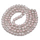 Hebras de perlas de vidrio craquelado translúcido CCG-T003-01I-2
