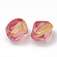 Two Tone Transparent Spray Painted Acrylic Beads X-ACRP-T005-34A-2