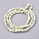 Electroplate Opaque Solid Color Glass Beads Strands EGLA-G035-B-FR10-2