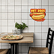 ヴィンテージメタルブリキサイン  バーの鉄の壁の装飾  レストラン  カフェ・パブ  食べ物  270x213x5mm AJEW-WH0409-009-7