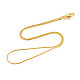 Brass Round Snake Chain Necklaces NJEW-R171-02-2