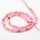 Dyed Natural Fire Crackle Agate Faceted Round Bead Strands G-O038-20K-3