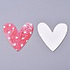 紙ギフトタグ  hange tags  美術工芸用  ジュートより糸付き  結婚式のための  バレンタイン・デー  ハート  濃いピンク  39x37x0.5mm  50個/セット CDIS-L004-L01-2