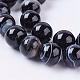 Natural Black Agate Beads Strands G-K173-06-4mm-2