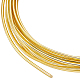 Benecreat 15 ゲージ 18 k ゴールドメッキクラフトワイヤー変色しにくい真鍮ジュエリーワイヤービーズ用  ペンダントのラッピング  工芸品作り  9.8フィート CWIR-WH0010-08B-G-1