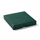 ペーパー スポンジ マット ネックレス ボックス  正方形  濃い緑  9x9x1.6cm  内径：8.3x8.3x1のCM OBOX-G018-01B-01-2