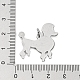 304ステンレス鋼ペンダント  丸カンとグリッター付き  空白タグのスタンプ  犬チャーム  ステンレス鋼色  24.5x26x1.5mm  穴：4mm STAS-E205-13P-3