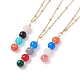 Natural White Jade Beads Pendants Necklace for Women NJEW-JN03762-1