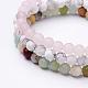 Mixta de piedras preciosas conjuntos tramo brazalete de perlas BJEW-JB02623-2