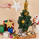 Ahadermaker Ornamento a forma di stella in plastica per alberi di Natale in stile 4 pz 4 AJEW-GA0006-07-3