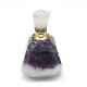 Faceted Natural Jade Openable Perfume Bottle Pendants G-E556-11H-2
