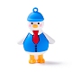 Pendentifs de poupée de canard de dessin animé en pvc, pour porte-clés, Dodger bleu, 61x42x24mm, Trou: 3mm