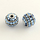 Round Handmade Rhinestone Indonesia Beads IPDL-Q036-11-2
