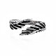 Двойное кольцо из легкого сплава с открытыми манжетами для мужчин и женщин RJEW-T009-31AS-1