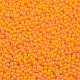 11/0グレードの丸いガラスシードビーズ  焼き付け塗料  オレンジ  2.3x1.5mm  穴：1mm  約48500個/ポンド SEED-N001-A-1003-2