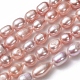 Fili ovali di perle d'acqua dolce coltivate naturali coltivate PEAR-R015-43-4