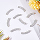 Sunnyclue 1 boîte de 10 pièces de perles en tube de strass incurvées RB-SC0001-08-4