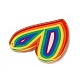 Colgantes acrílicos con estampado de colores del arcoíris OACR-B006-01C-3
