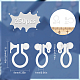 Sunnyclue 1 boîte de 250 pièces de boucles d'oreilles à clip convertisseurs de boucles d'oreilles non percées en plastique indolore transparent de type U pour la fabrication de bijoux KY-SC0001-70-2