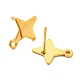 Star Shape 201 Stainless Steel Stud Earrings Findings STAS-Q251-02G-2