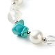 4pcs ensemble de bracelets de perles de puces de pierres précieuses mixtes pour fille femmes BJEW-TA00019-5