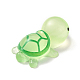 蓄光半透明樹脂海の動物カボション  小さなカメ  薄緑  23x13x8.5mm RESI-D055-01E-3