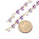 Cristal hechos a mano de abalorios de perlas cadenas AJEW-JB01136-02-3