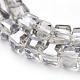 Electroplate Glass Beads Strands EGLA-D018-4x4mm-31-3