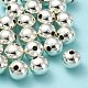Umweltfreundliche glatte runde Perlen aus Messing X-KK-D322-G-6mm-S-RS-1