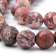 Perles de jaspe peau de léopard rouge naturel brins X-G-Q462-88-8mm-3