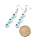 Mauvais œil au chalumeau et boucles d'oreilles pendantes en perles acryliques EJEW-JE04972-04-4