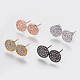 Brass Micro Pave Cubic Zirconia Earring EJEW-E224-01-1