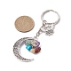 Porte-clés pendentif en alliage lune et ange KEYC-JKC00697-3