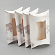 Benecreat 20pcs 5.5x3.9x1.5 pulgadas / 13.9x10x3.8cm cajas de almohada de papel kraft blanco con ventana transparente CON-WH0073-49B-4