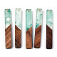 Grands pendentifs en résine transparente et bois de noyer RESI-ZX017-25-1