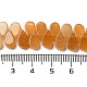天然石レッドアベンチュリンビーズ連売り  ティアドロップ  トップ掘削  9~10x5~5.5x3.5~4mm  穴：0.7mm  約40~48個/連  7.09~7.28''（18~18.5cm）。 G-B064-B58-5