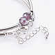 Electroplate Glass Beads 2 Wrap Bracelets BJEW-JB03472-03-3