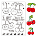 GLOBLELAND Cherry Stamps Cherry Lace Leaves Silicone Clear Stamp Seals for Cards Making DIY Scrapbooking Photo Journal Album Decoration DIY-WH0167-56-646-1