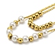 304 Stainless Steel Coreana Chains Double Layer Necklaces BJEW-K257-04G-3