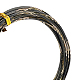 テクスチャード ラウンド アルミニウム クラフト ワイヤー  ジェムメタルラップ用  ジュエリークラフト作り  ゴールド  12ゲージ  2mm  5m /ロール（16.4フィート/ロール） AW-BC0003-21A-4